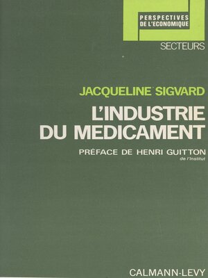 cover image of L'industrie du médicament